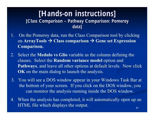 Microarray Data Analysis Using BRB-ArrayTools Version 4.2.0 ...