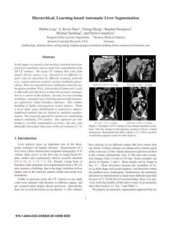 Hierarchical, Learning-based Automatic Liver Segmentation