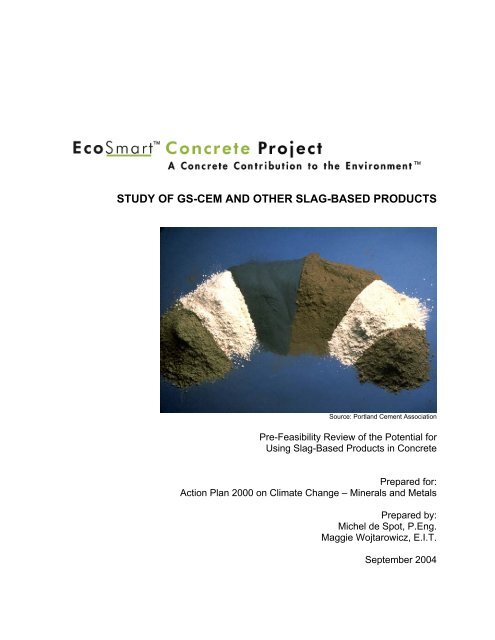 study of gs-cem and other slag-based products - EcoSmart Concrete