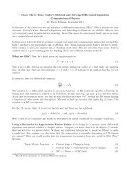 Euler's Method and Solving Differential Equations Computational ...