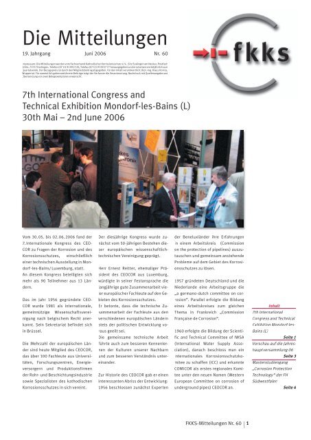 60 Fachverband Kathodischer Korrosionsschutz eV