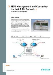 MCU Management and Concentra- tor Unit & 19Ã¢Â€Â Subrack for ULAF+ ...