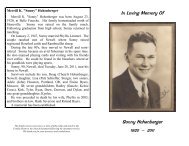 In Loving Memory Of Sonny Hohenberger - Kinkade Funeral Chapel