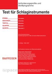 Test fÃƒÂ¼r Schlaginstrumente - Schweizer Blasmusikverband SBV
