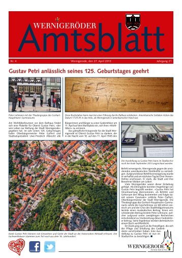 Amtsblatt Stadt Wernigerode 04 - 2013 (7.05 MB)