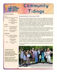 Community Tidings for June 12th, 2013 - Eugene Waldorf School