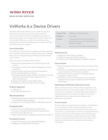 VxWorks 6.x Device Drivers - Wind River