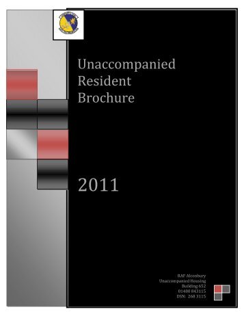 Unaccompanied Resident Brochure - Air Force Housing