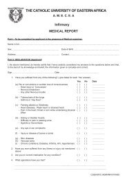 Medical form - CUEA