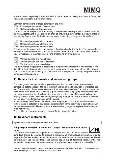 MIMO Digitisation Standard