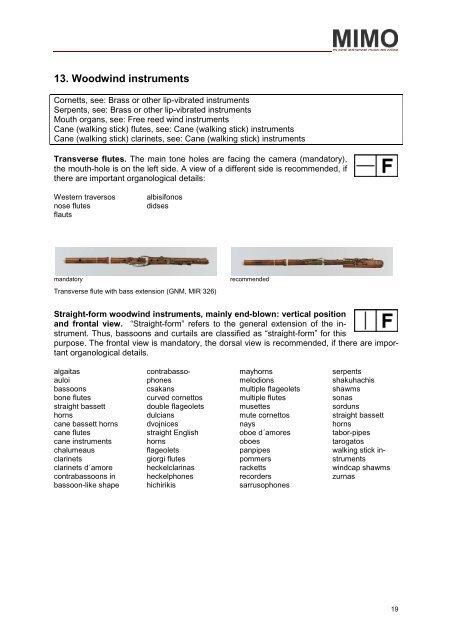 MIMO Digitisation Standard