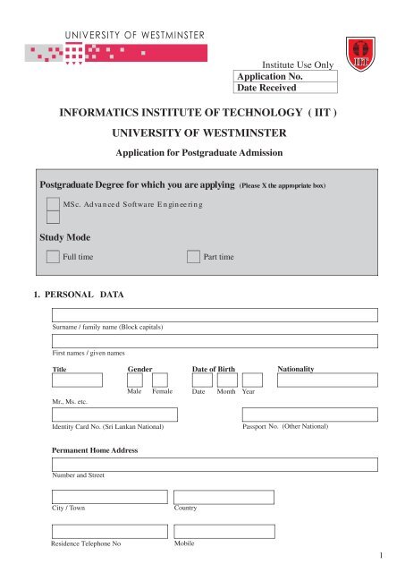 IIT Postgraduate Courses  Informatics Institute of Technology