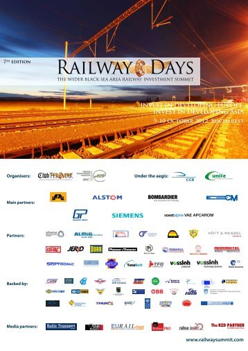 9-10 October 2012, Bucharest, Pullman Hotel - Railway Days 2013 ...