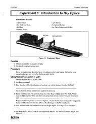 Experiment 1: Introduction to Ray Optics - Andrewgloag.com