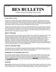 BES BULLETIN - Baltimore Ecosystem Study