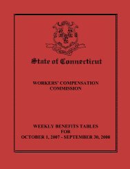 Weekly Benefits Tables for October 1, 2007 - State of Connecticut ...