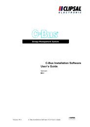 C-Bus Installation Software User's Guide - Clipsal