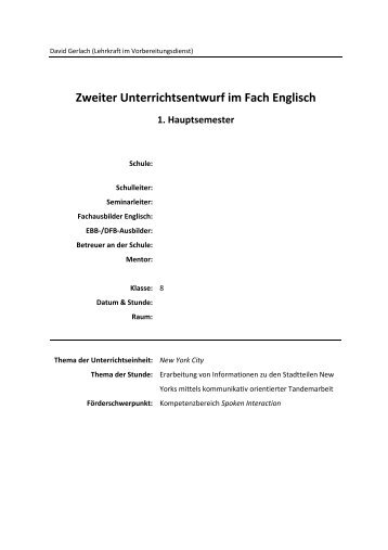 New York City and its Boroughs - Legasthenie/LRS und Englisch als ...