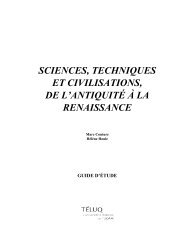 sciences, techniques et civilisations, de l'antiquité à la renaissance