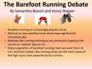 The Barefoot Running Debate - Massey University