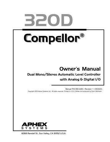 320D Manual - Aphex