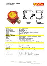 Transmitter ExSens-D CO-300-EC Article-No.: 252000 Tox ExTox Ex ...