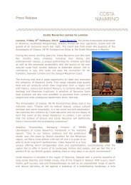 London event press release - Costa Navarino