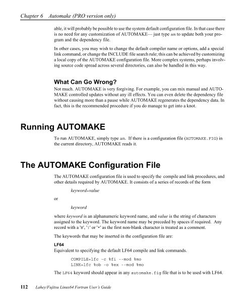 LF95 Linux User's Guide - Lahey Computer Systems