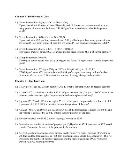 Review problems - Faculty web pages