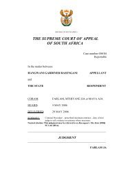 THE SUPREME COURT OF APPEAL OF SOUTH AFRICA