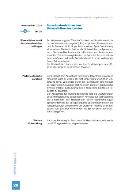 ergebnisbericht 2012 - Landesrechnungshof des Landes Nordrhein ...