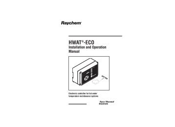 HWAT-ECO Install & Operation Manual - California Detection Systems