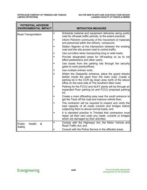 Executive Summary - Environmental Management Authority