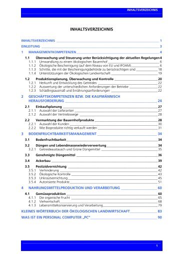 Weiterbildungsmaterialen berater fÃ¼r Ã¶kologische ... - Projects - Ifes