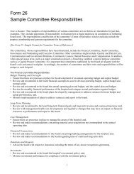 Form 26 Sample Committee Responsibilities