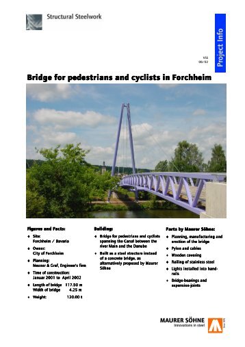 Bridge for pedestrians and cyclists in Forchheim Bridge for ...