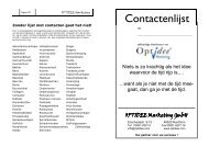 Contactenlijst en Acties - Optidee Marketing