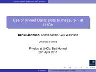 Use of binned Dalitz plots to measure at LHCb - Physics at LHCb