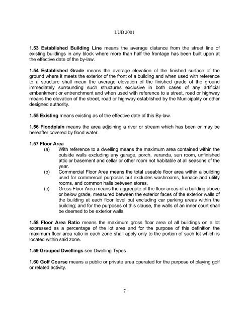 Land Use ByLaw - The Town of Kentville