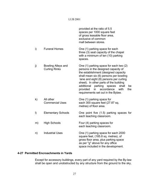 Land Use ByLaw - The Town of Kentville