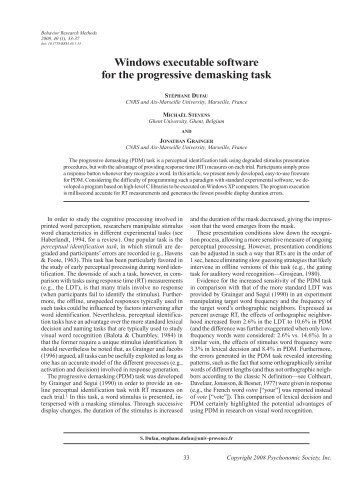 Windows executable software for the progressive demasking task