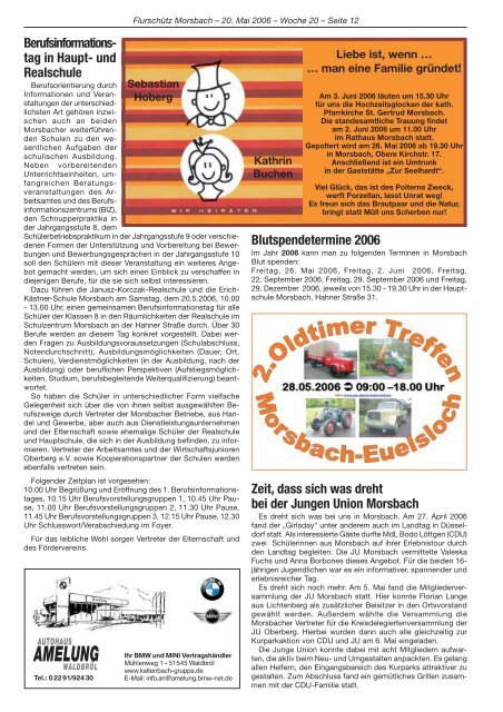 120. Ausgabe vom 20.05.2006 - Gemeinde Morsbach