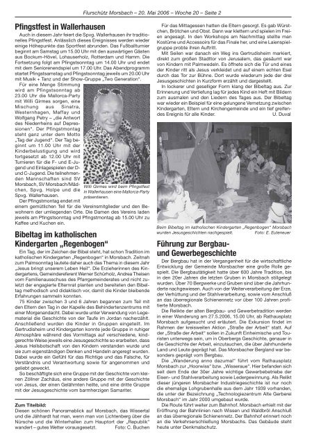 120. Ausgabe vom 20.05.2006 - Gemeinde Morsbach