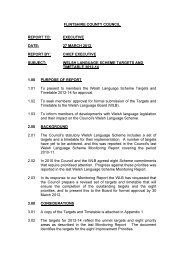 Executive for Welsh Language Scheme Targets and Timetable 2012 ...