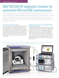 R&S®DST200 RF diagnostic chamber for ... - Rohde & Schwarz