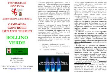 Pieghevole Bollino Verde - Provincia di Mantova