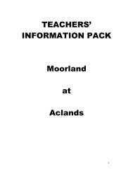 INFORMATION PACK Moorland at Aclands - South West Water