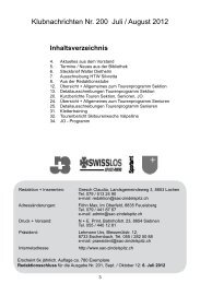 Klubnachrichten Nr. 200 Juli / August 2012 - SAC Sektion Zindelspitz