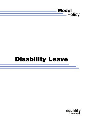 Disability leave policy - NASUWT