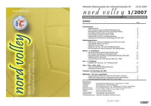 n o r d volley 1/2007 - VMV